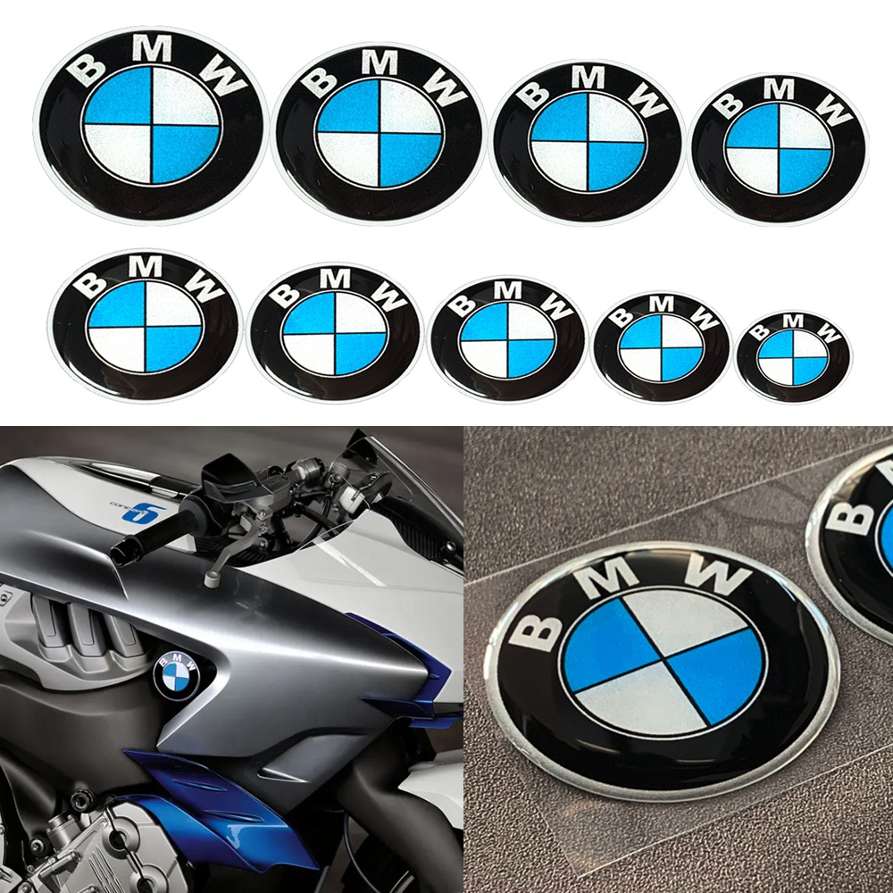 2x Reflective 3D Resin Gel Badge Stickers – BMW Emblem Motorcycle Decals 6 thumbnail image