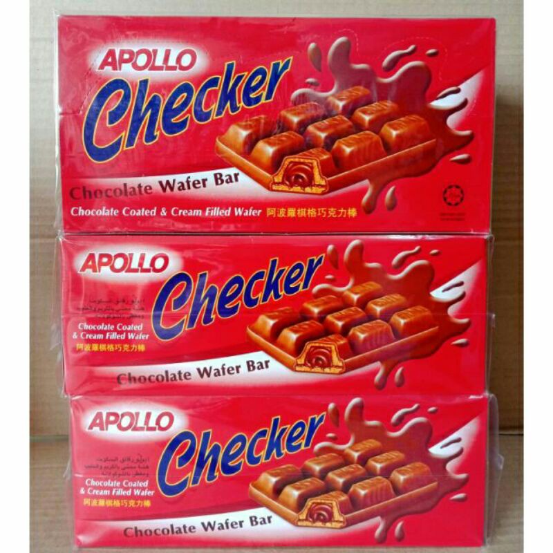 Apollo checker chocolate wafer bar 24pcs | Shopee Singapore
