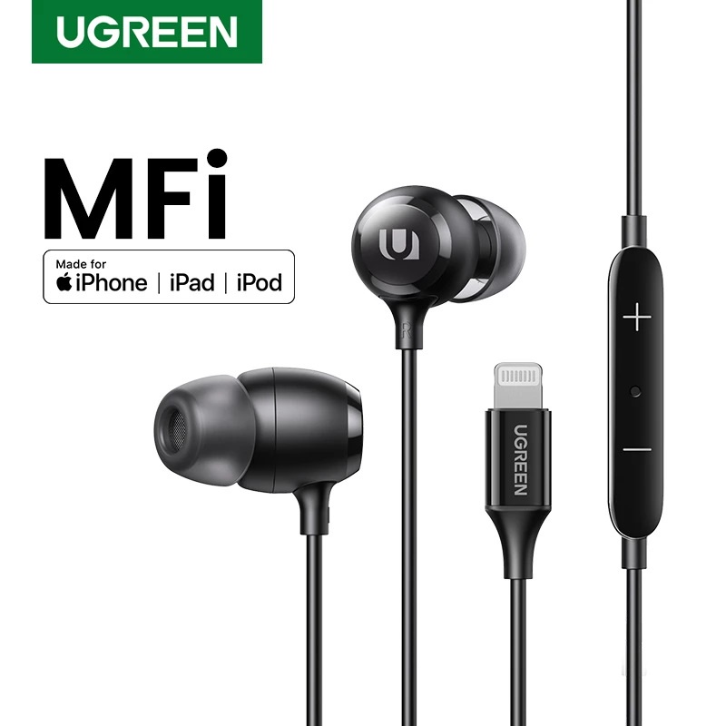 UGREEN Lightning Earpiece MFI Certified InEar Earphones With