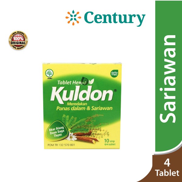 Kuldon Sariawan 1 Strip isi 4 Tablet / Meredakan Panas Dalam / Sariawan