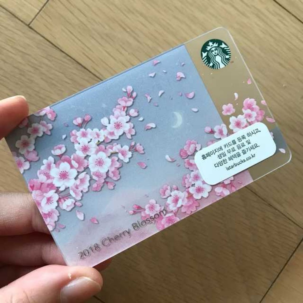 Starbucks Korea Cherry Blossom Card Shopee Singapore