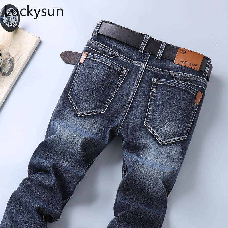 [28-40] Denim Jeans Men Korean Elastic Soft Comfortable Does Not Fade ...