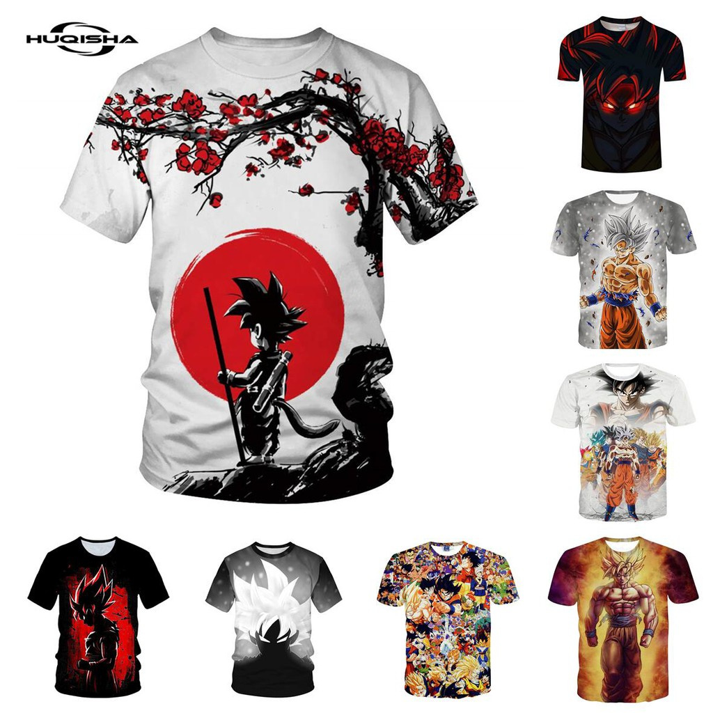 New Dragon Ball Harajuku T-shirt Men Fashion Casual T-shirt 3D Printed Goku Men T-shirt Anime Fitness Clothing