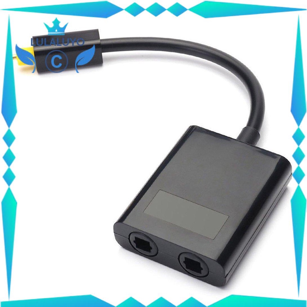 MC Dual Port Toslink Digital Optical Adapter Splitter Fiber Audio Cable ...