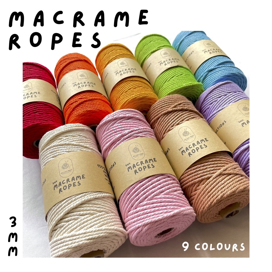 Macrame Ropes (3mm, 100 metres) & Wooden Dowel Sticks Rings. Local ...