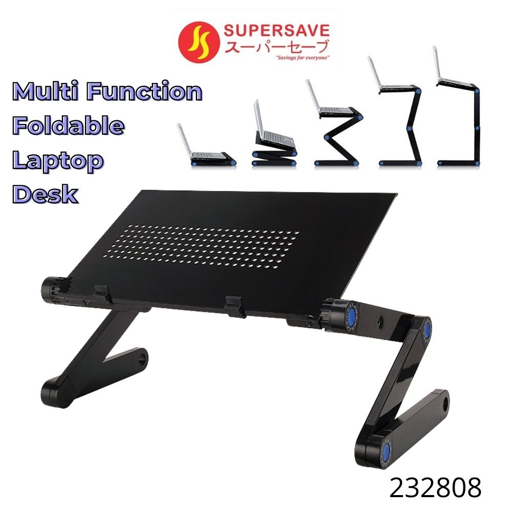 SUPERSAVE Foldable Laptop Table Bed Desk Premium Computer Desk Adjustable Laptop Stand Low Study