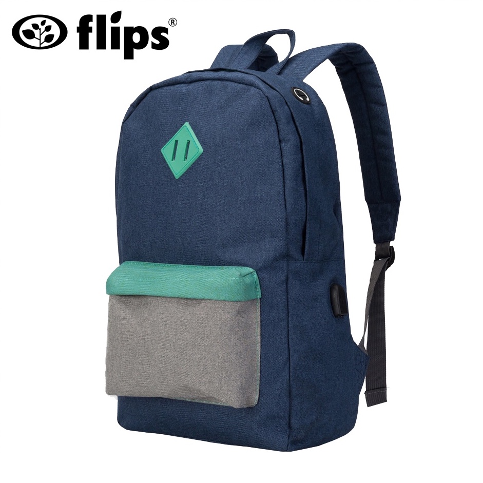 Flips '2-Tone' Commute Backpack 20L - 'NAVY' | Shopee Singapore