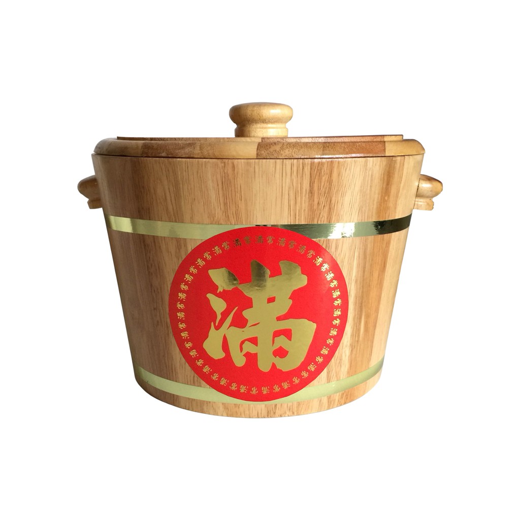 3KG/6KG/10KG Wood Rice Bucket / Wooden Rice Storage Box Container ...