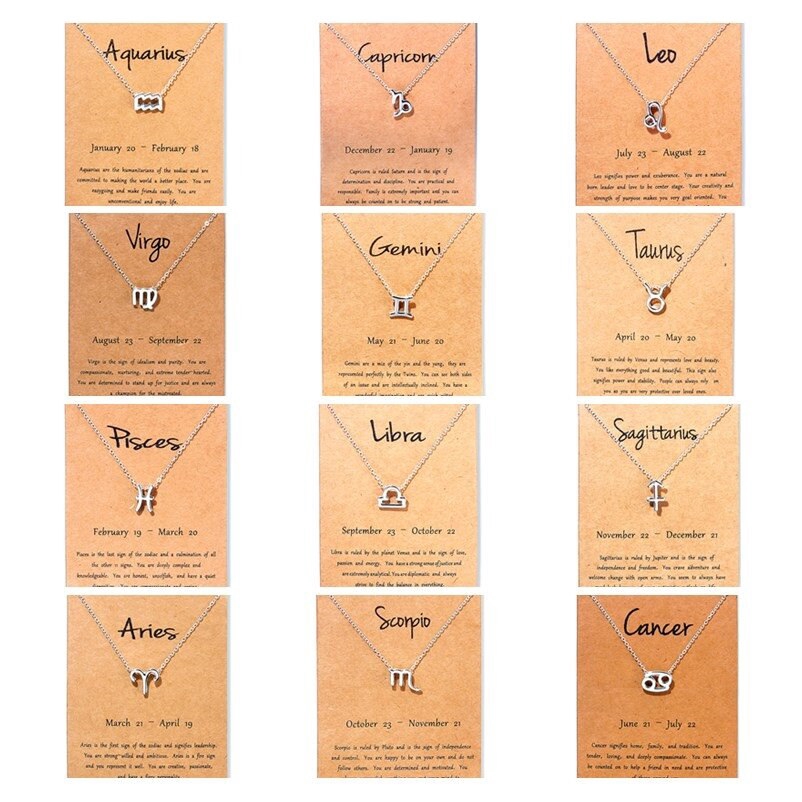 Gemini zodiac clearance sign necklace