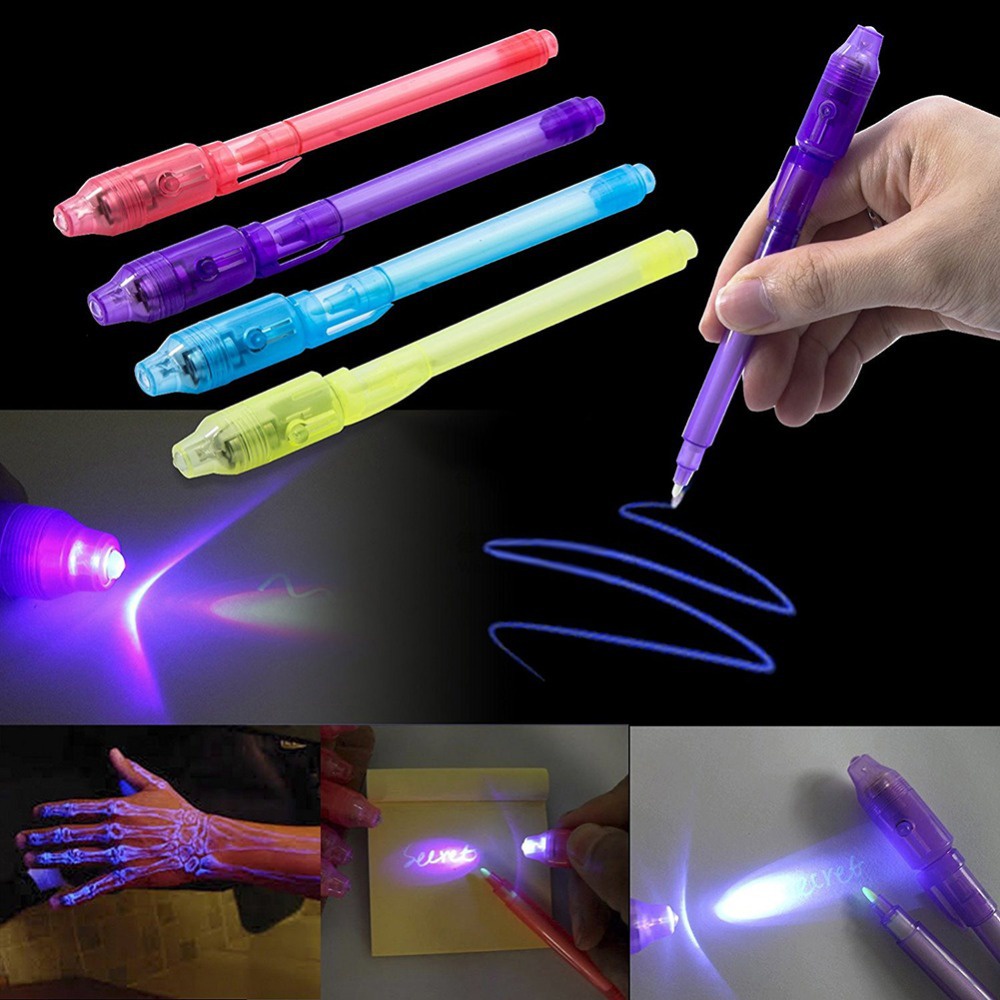 UV invisible fluorescent pen led electronic purple light counterfeit ...