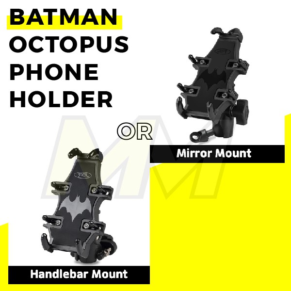 Motorcycle Phone holder Batman Octopus, X-Grip, Finger Phone