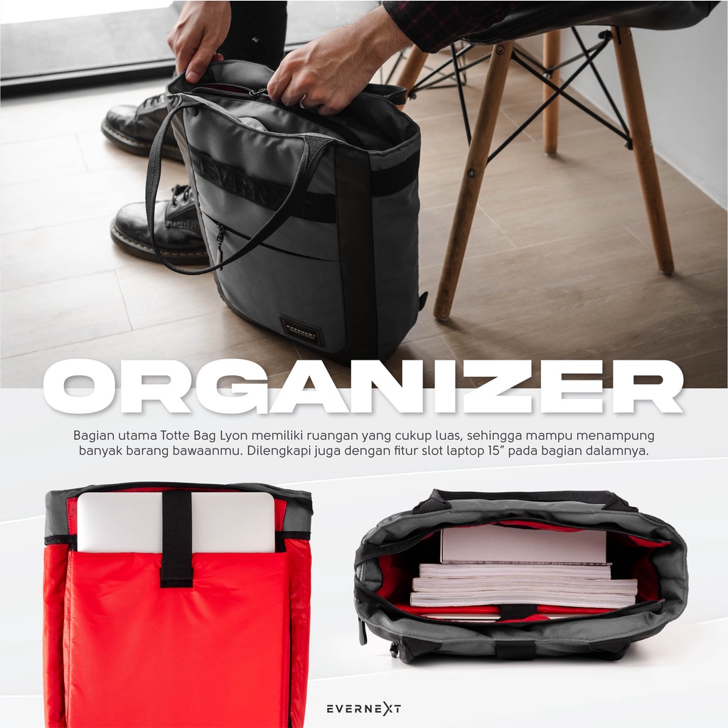 Evernext Totte Bag Men Women Tote Bag Laptop Backpack Tote Bag Lyon Multifunction Men Women Totte Bag College Work Shopee Singapore