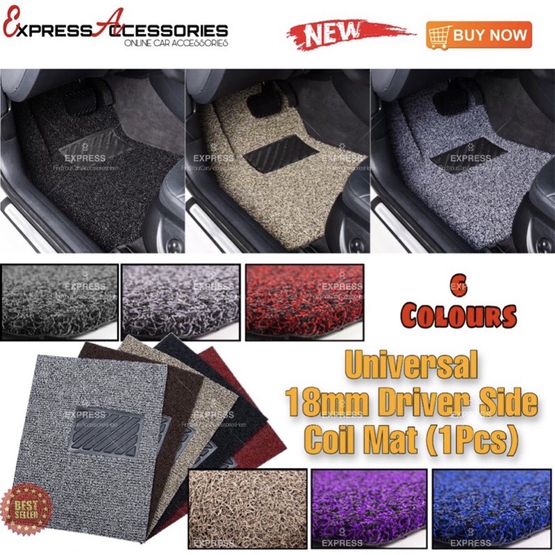 (18mm) Universal Driver Side Magic Mat Coil Mat Carpet Karpet Floor Mat