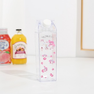 Creative Cute Plastic Clear Milk Carton Cute Water Bottles Fashion