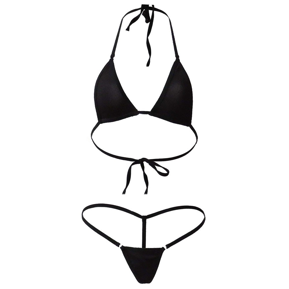 Women Sexy Micro G-String Bikini Set Bra Top Thong Lingerie Underwear ...