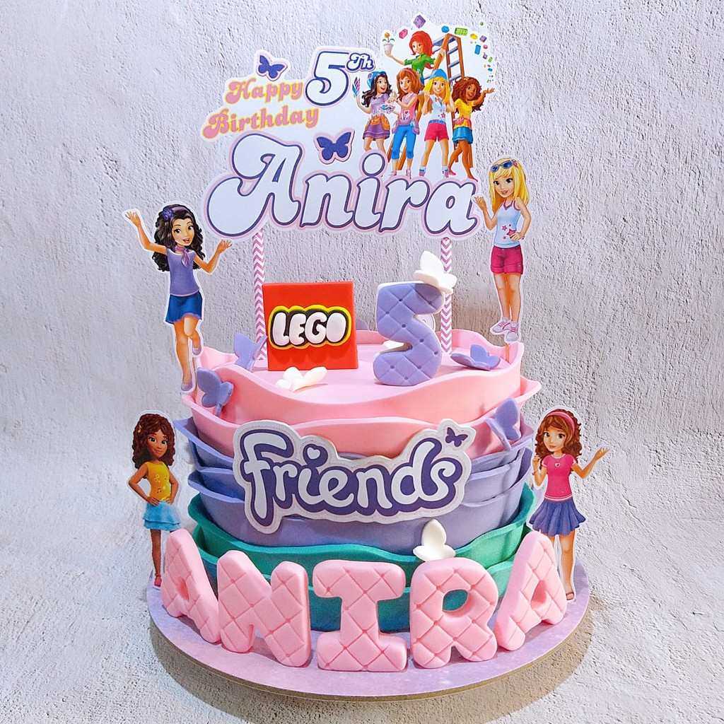 Lego friends cake outlet topper