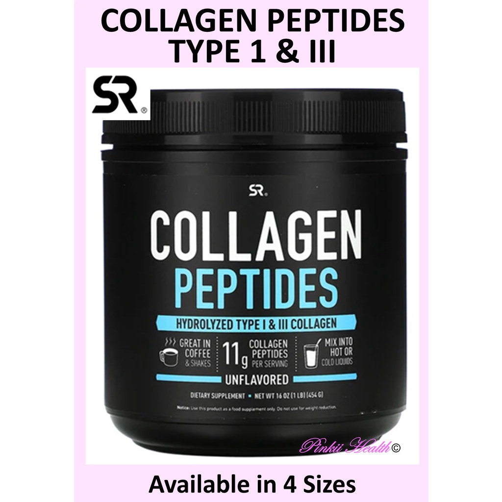 Sports Research Collagen Peptides Powder, Unflavored, Skin, Nail, Hair, Bone, Joints, Gut