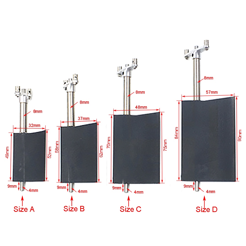 Heyiarbeit RC Boat Rudder With Servo Arm - 4.4mm Thick, 28x21mm, For DIY RC Model Boats & Ships