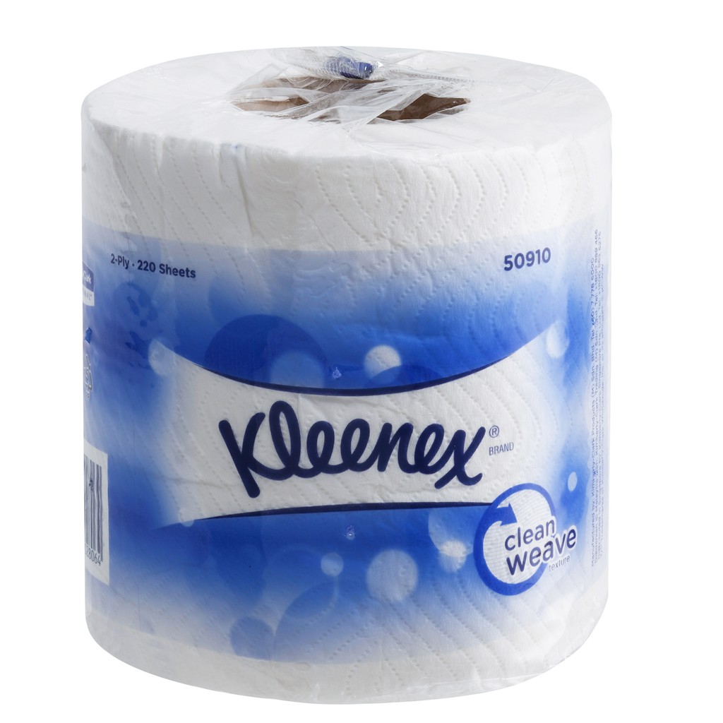 KLEENEX 2-PLY Bathroom Tissue Single Wrapped 220s - Clean Weave Design ...