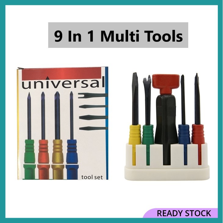Carbon Steel Mini Screwdriver Set Hardware Tools Kit 9 In 1 Multi Tools ...