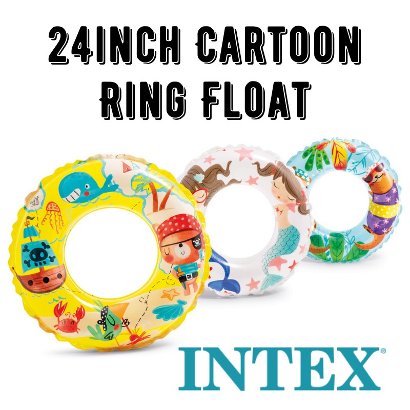 [SG Stock] INTEX Premium 24Inch Inflatable Cartoon Ring Float Pool ...