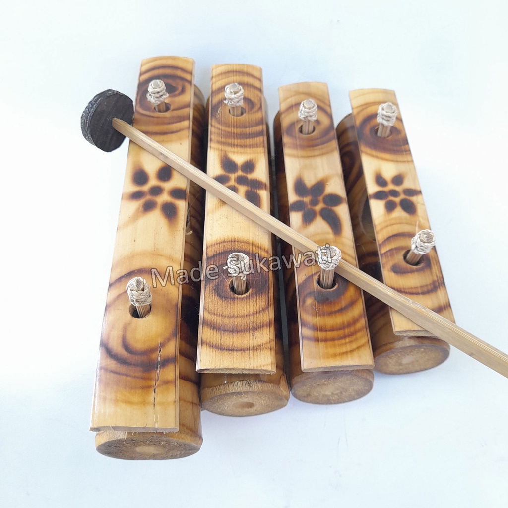Balinese Bamboo Rindik Gamelan daun of 4 percussion instrument crafts ...