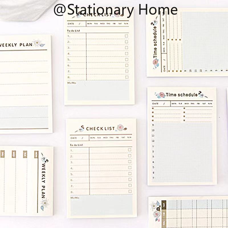 60PCS Creative Desktop Plan Sticky Notes Memo Day Plan Week Plan Study ...