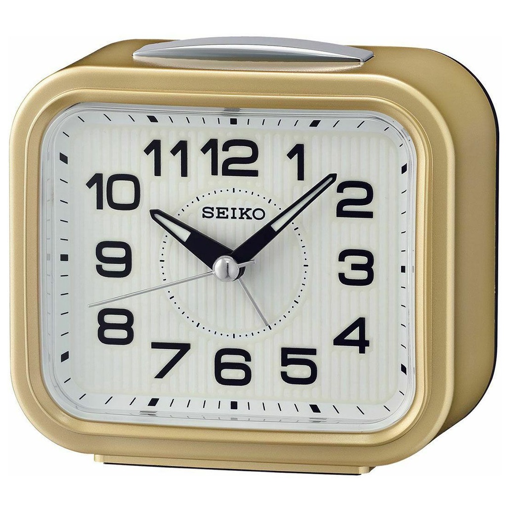 Seiko Metallic Gold Alarm Clock QHK050G Shopee Singapore