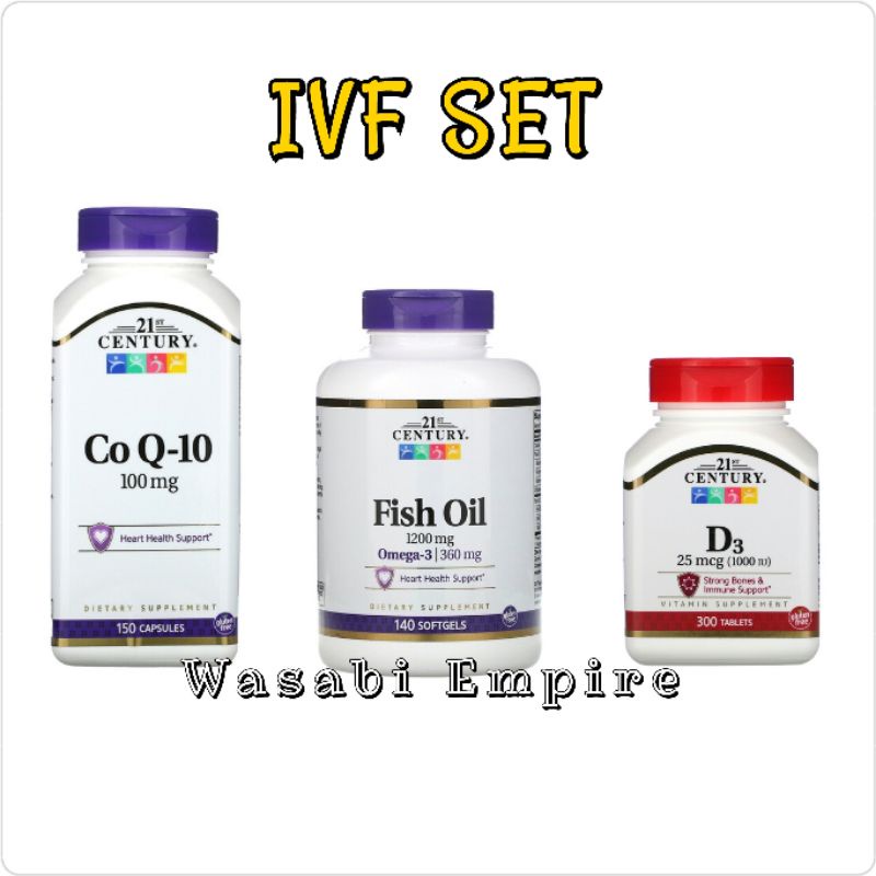 IVF SET (21st Century CoQ10 100mg, 21st Century Fish Oil 1200mg 140's