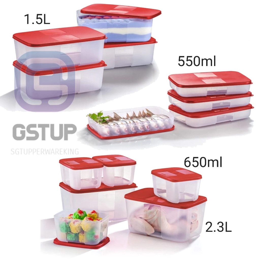 Tupperware FreezerMate Set (NEW RED) | Shopee Singapore