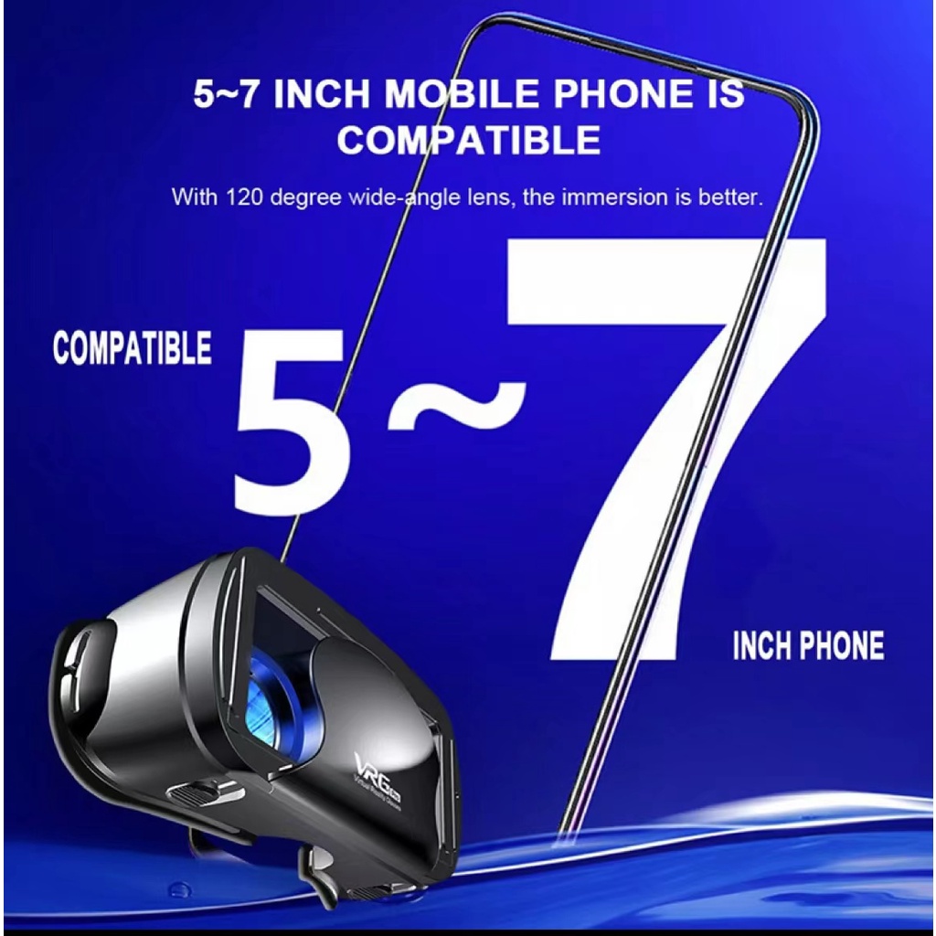 [Local Stock] VR Glasses Virtual Reality 3D Headset Smartphone Mobile 7 ...