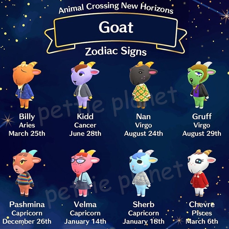 Animal Crossing Amiibo Card Goat Set Villagers New Horizons For Switch 1 2 3 4 Series Kidd