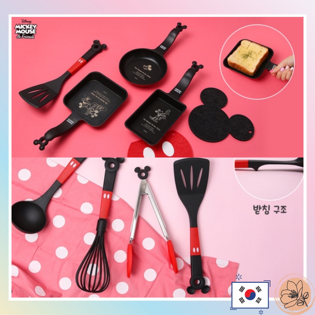 Mickey Mouse Pan Fly pan set Kitchen F/S Disney Cute Flying Pan JAPAN NEW