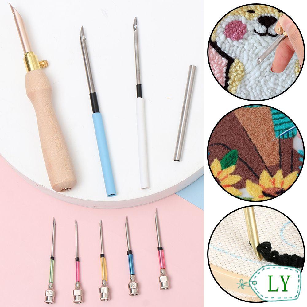 LY Changeable Head Punch Needle Tool DIY Poking Cross Stitch Tools ...