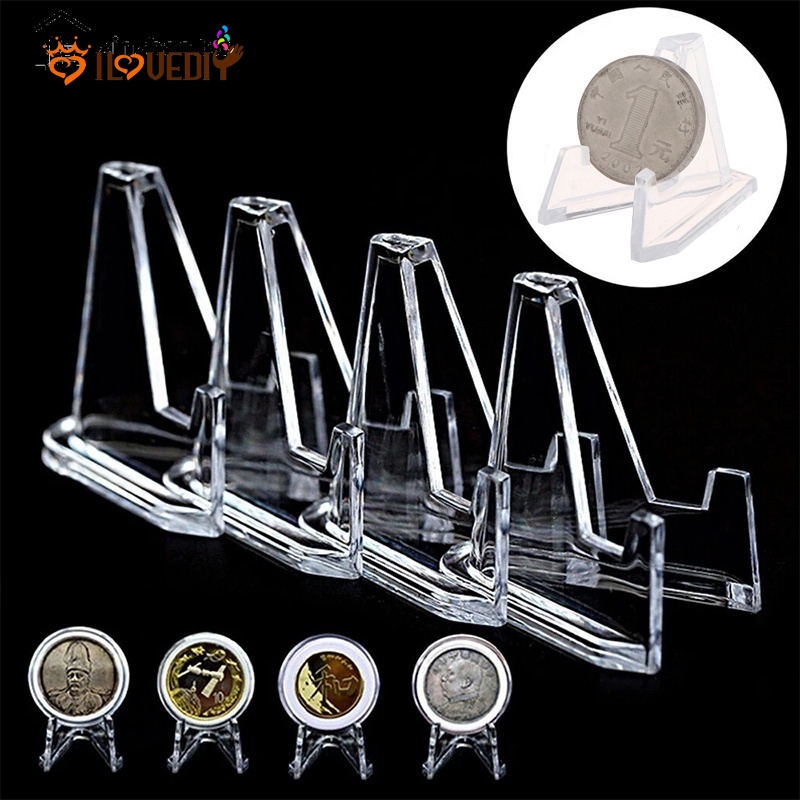 Plastic Triangle Display Stand Mobile Phone Holder / Small Transparent