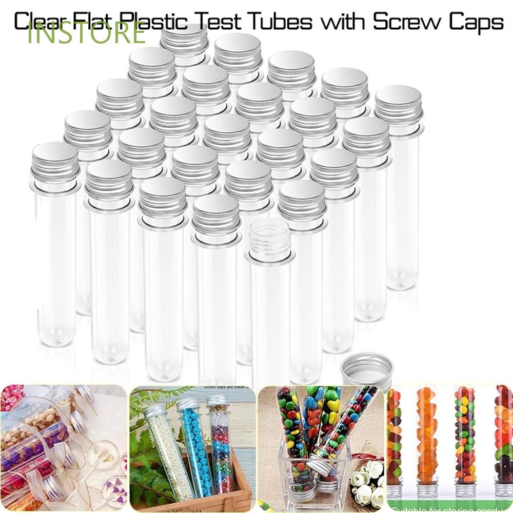 INSTORE 30ml Transparent Test Plastic Tubes Excellent Candy Containers