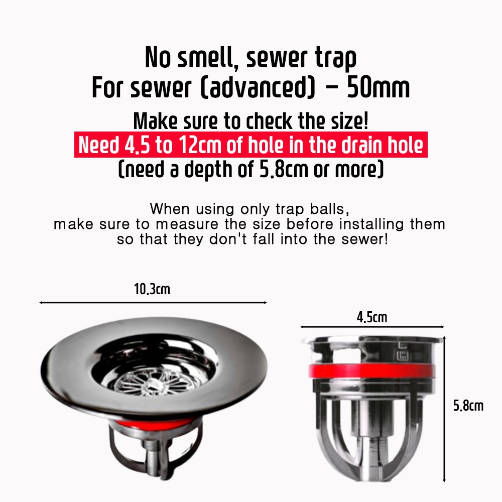 [Zero smell]Sewer trap/drain odor block/sewer anti smell/drain trap