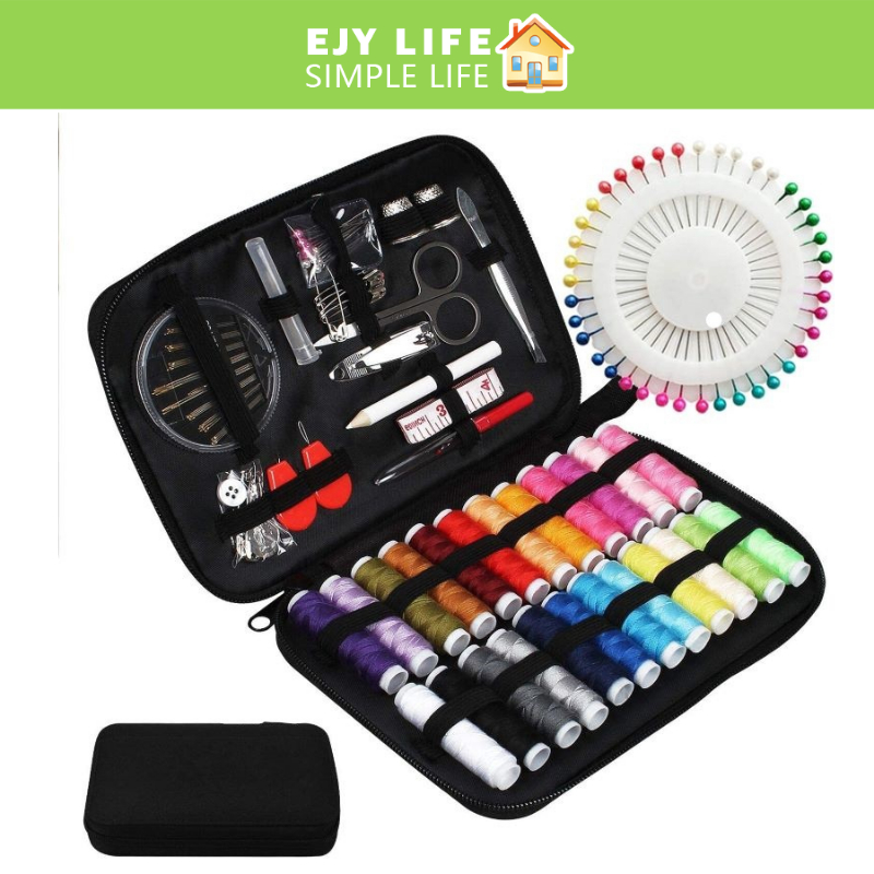 Sewing kit 97pcs multi function sewing portable needle thread tools ...