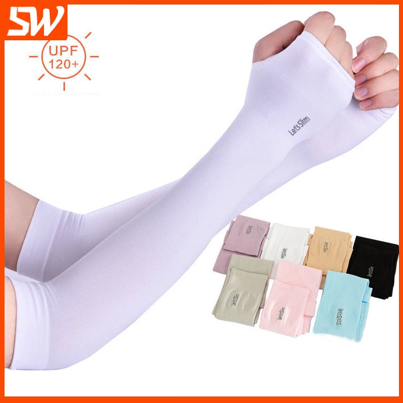 1Pair Outdoor Cooling Arm Sleeves Sun protection cuff Arm Warmers for ...