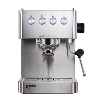 1pc Gemilai Small Semi-Automatic Espresso Machine Crm2008, 5bar-4 Cups  Steam Espresso Machine, With Glass Pot And Steam Wand For Frothing Milk,  800w-120v, Suitable For Making Espresso/American Coffee/Cappuccino/Macchiato  At Home