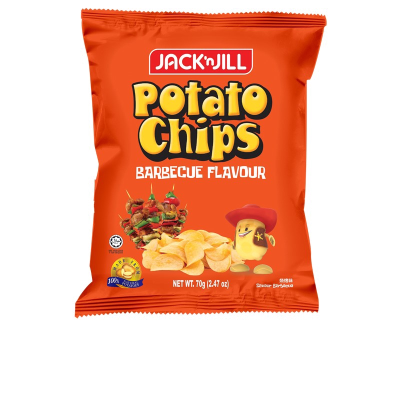 Jack 'n Jill Potato Chips Barbecue 70g (Halal) | Shopee Singapore