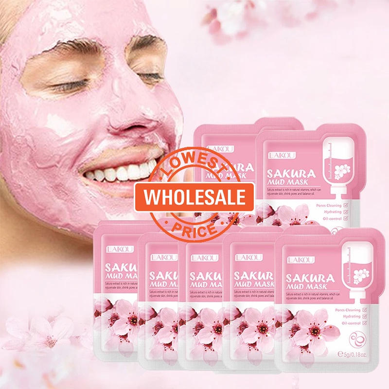 [Wholesale Price]Japanese Sakura Cleansing Mud Mask For All Skin Types/Oil Control Hydrating