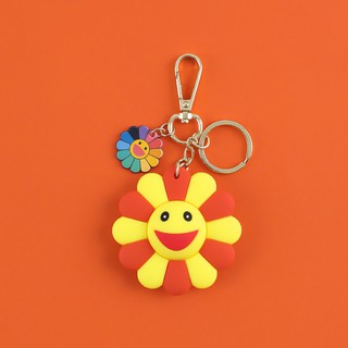 Takashi Murakami Sun Flower Keychain Pendant Cute Creative Smiley Colorful  Flower Pendant School Bag Charm Pendant