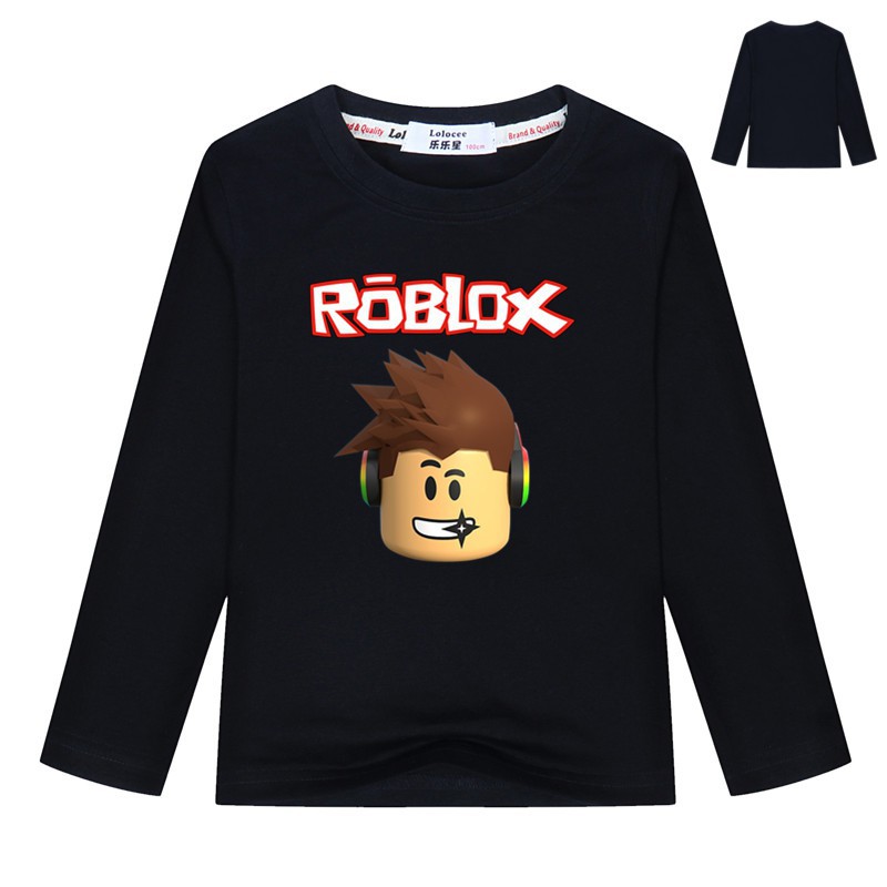 Spring Kid Boys Baby Roblox TShirt Long Sleeve Children Cartoon Tee