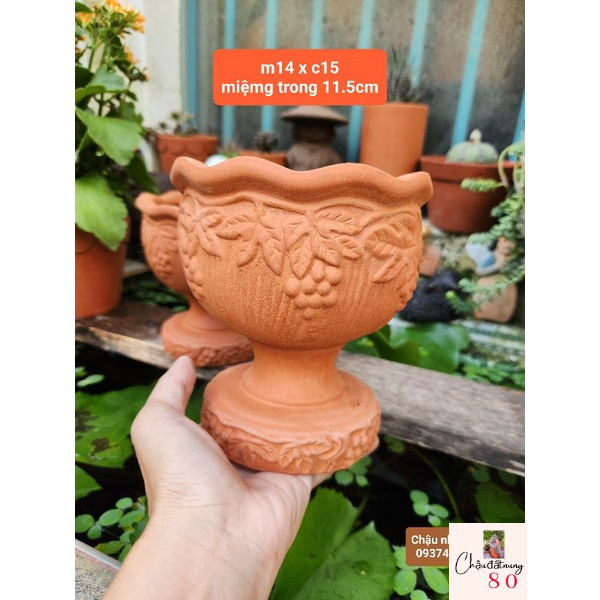 Bd Terracotta Pots Stone Lotus Pots, xr Large Trophy Pots Of Grapes