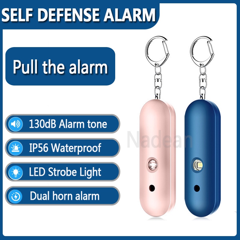 Personal Alarm Keychain 130 dB High-decibel Female Self-Defense led ...