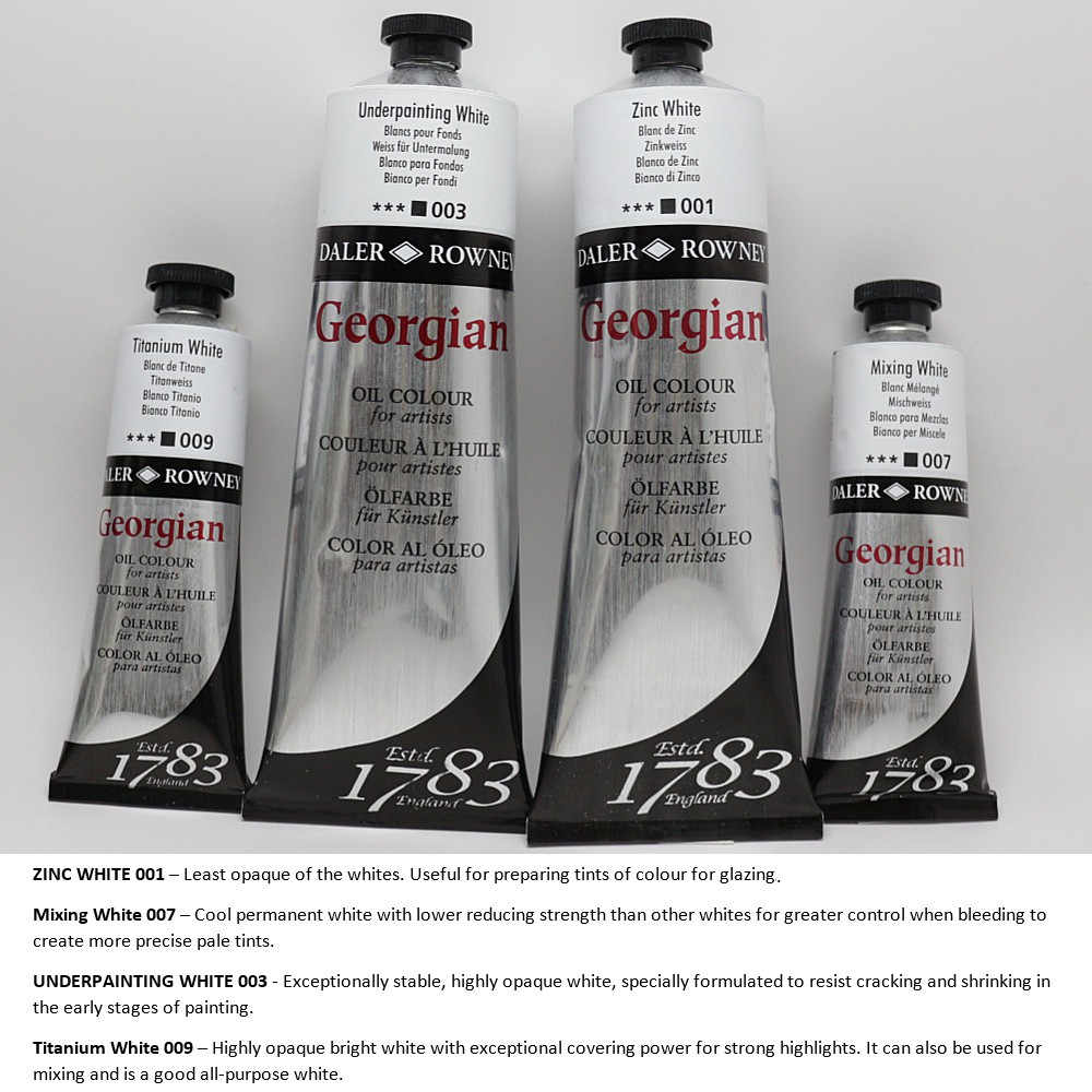 Daler Rowney Georgian Su Bazlı Yağlı Boya 37 ml Ivory Black 034