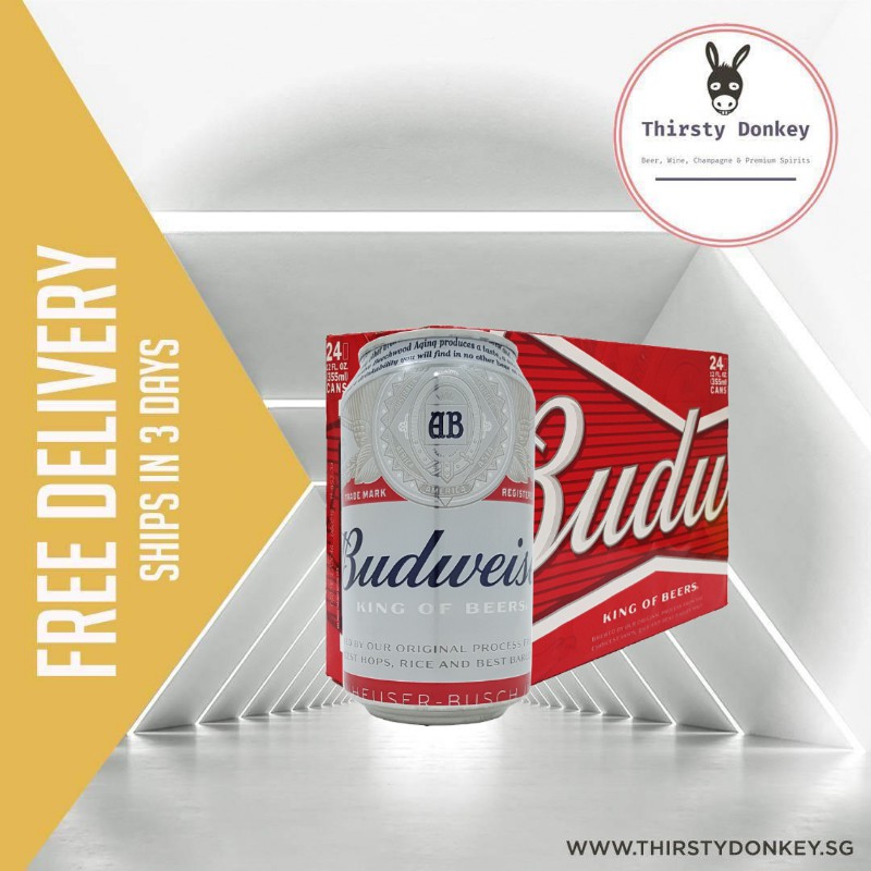 Budweiser Can (24 cans x 355ml) (BBD 01/2024) Shopee Singapore