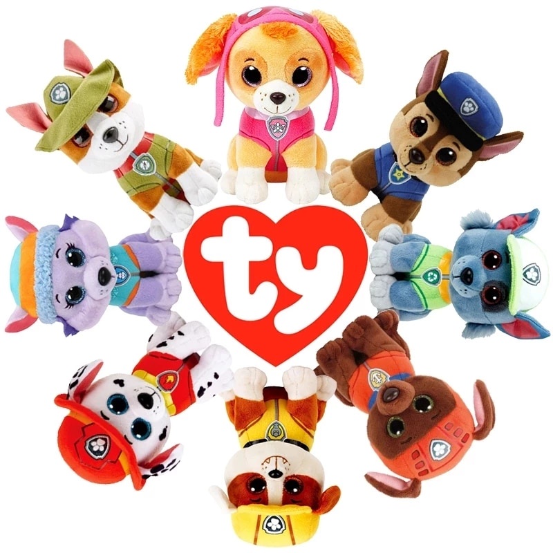 Ty Beanie Big Eyes PAW Patrol Dog Skye Marshall Rubble Chase Rocky Zuma Plush Toy Stuffed Puppy Doll Boy and Girl Birthday Shopee Singapore