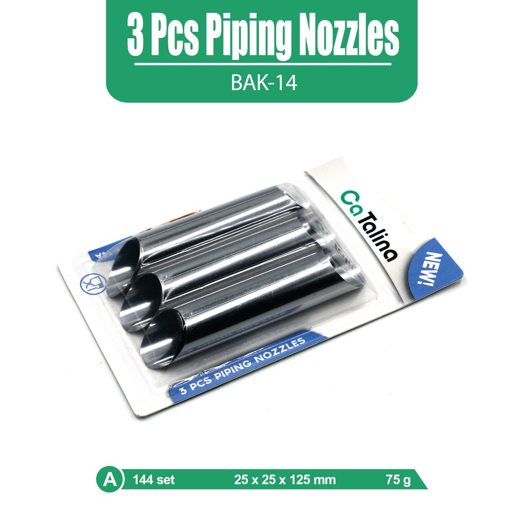 Spuit Dekorasi Kue Pipping Nozzle 3 Pcs - Gambar 3